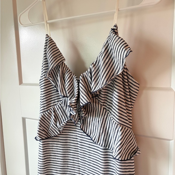 Max Studio Striped Ruffle Maxi Dress - Picture 2 of 4